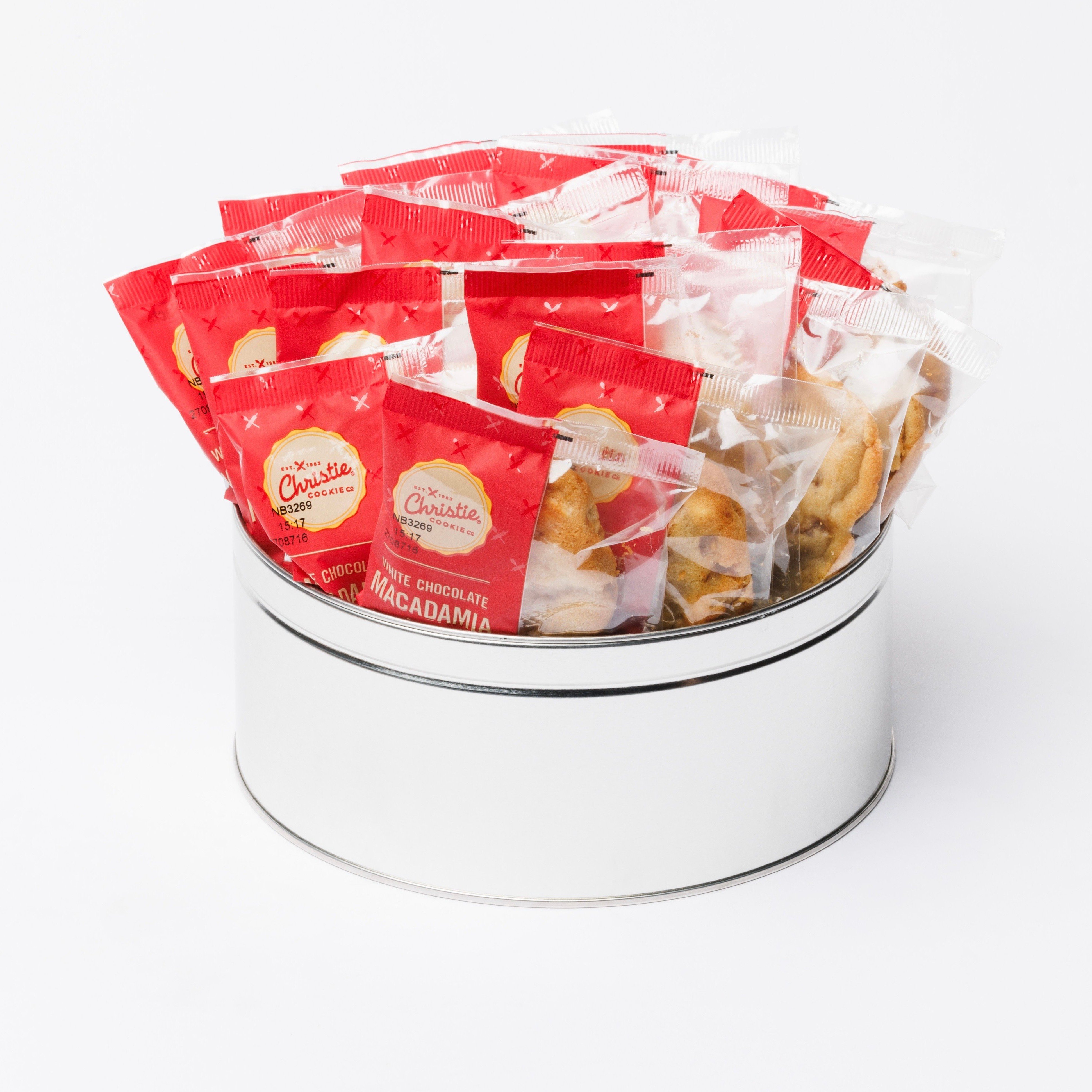 White Chocolate Macadamia Nut Cookie Gift Tin (18 Cookies) | The